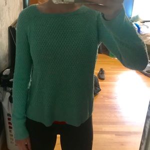 American Eagle Green Cable Knit Sweater